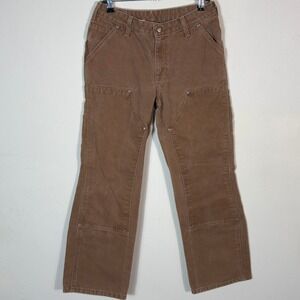Carhartt Womens WB136 BRN Carpenter Heavy Work‎ Pants Double Knee Utility Brown